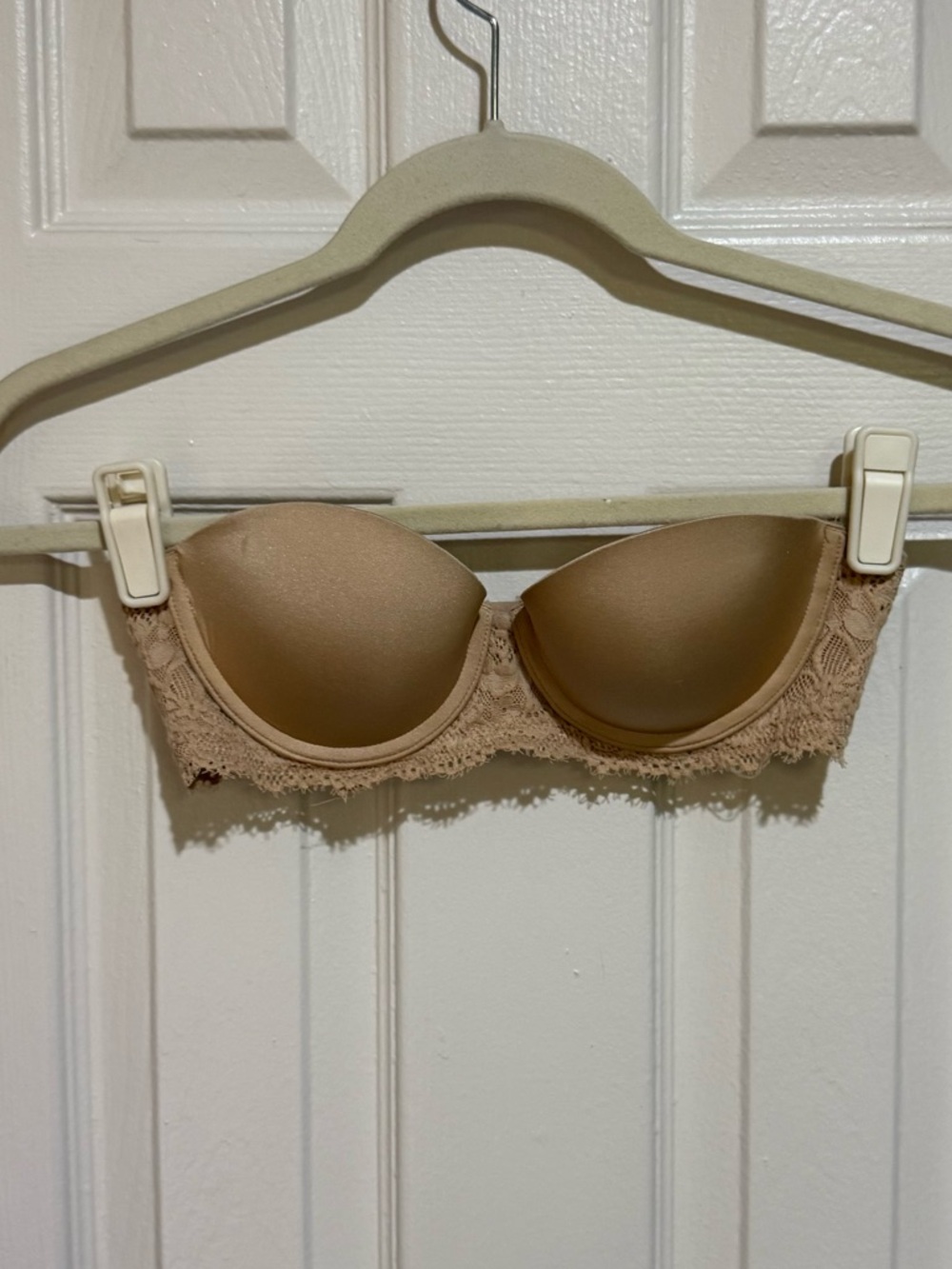 aerie Nude Lace-Trim Strapless Bandeau Bra 32b